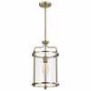 Nuvo Yorktown 1-Light Pendant - Burnished Brass Finish - Clear Glass 60/7935